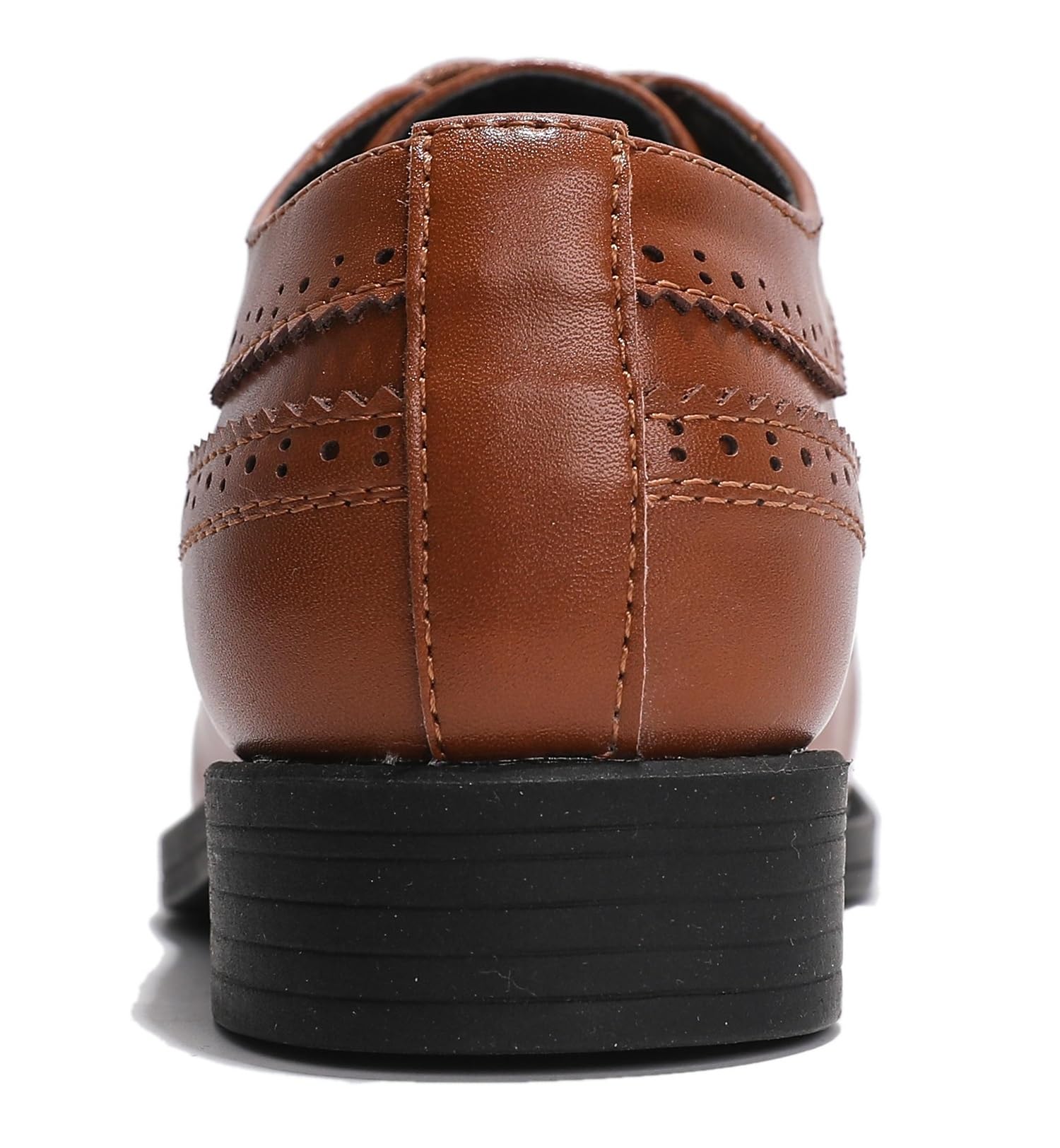 KKDOM Boys & Girls Oxford Dress Shoes - Wingtip Leather Lace-Up Formal Shoes for School, Church & Special Occasions
