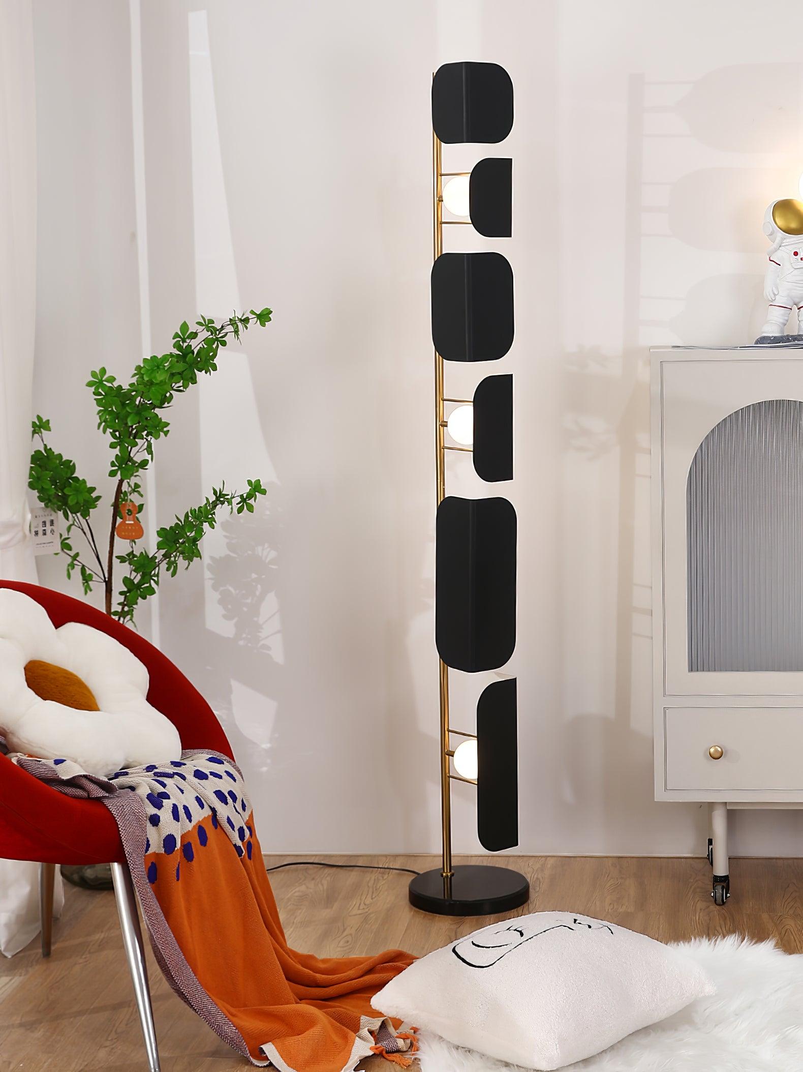 Modern Leagan Floor Lamp with Adjustable Brightness - Perfect for Living Room, Bedroom & Office Reading Lighting