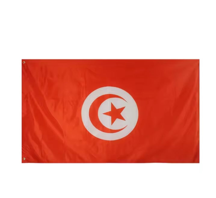 Premium Tunisia Flag 90x150cm - Large Outdoor & Indoor Tunisian National Flag for Parades, Sporting Events & Patriotic Decor