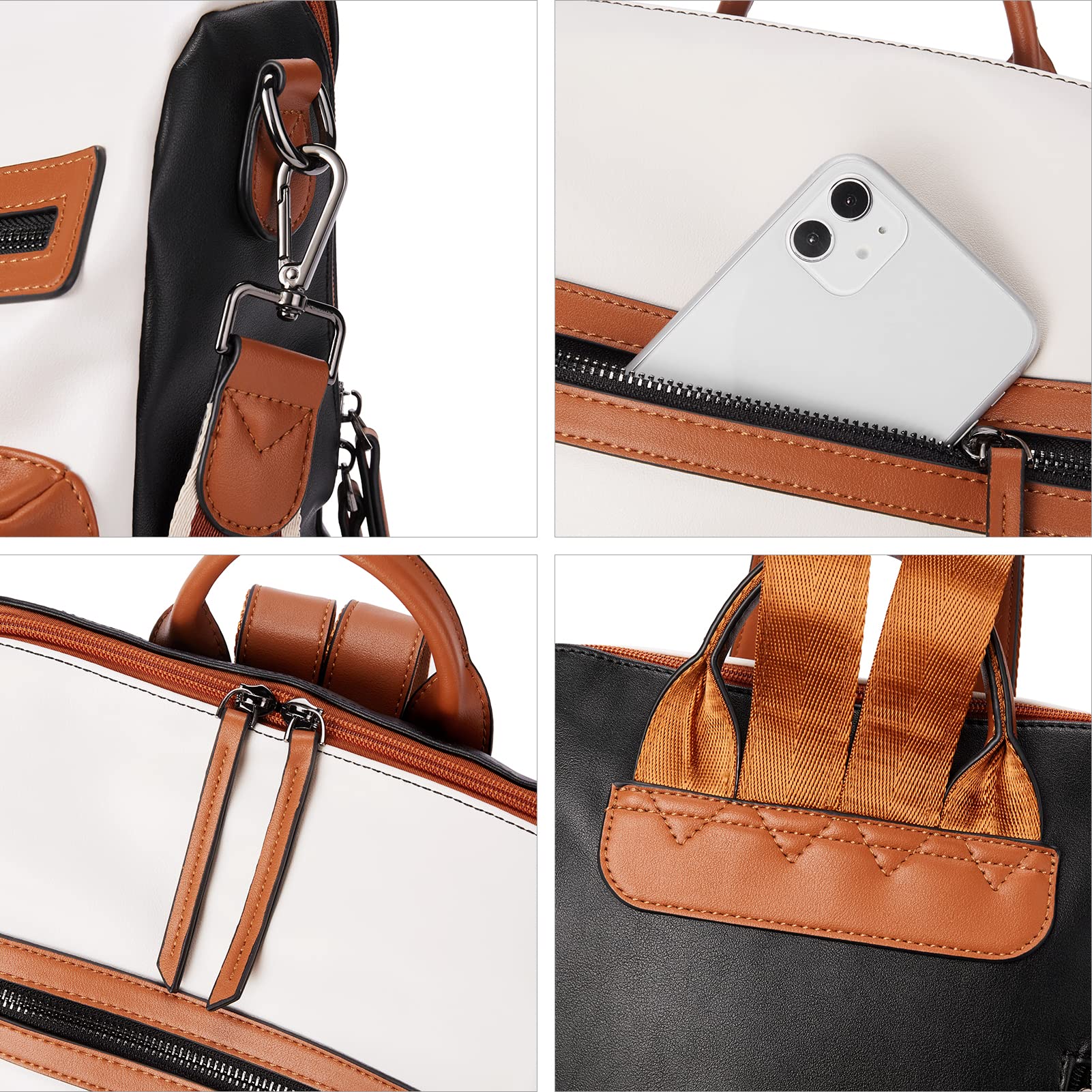 Stylish Women's Leather Backpack Purse - Large Designer Shoulder Bag for Travel, Work & Everyday Use | Fashionable & Durable BROMEN Handbag