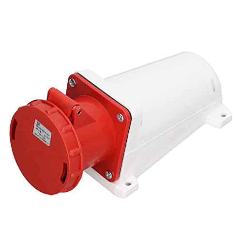 Waterproof Industrial Socket 380V-415V, Open Installation PP Shell with Brass Core for Power Tools - Ideal for Construction Sites, Workshops, and Outdoor Electrical Applications