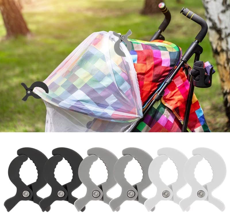Nivofu 6 Pcs Stroller Clips - Heavy Duty Pram Toy Holder, Blanket Clips & Canopy Hooks for Baby Strollers | Secure Muslin Blankets, Sun Shades & Toys | Perfect for Outdoor Walks, Park Visits & Traveling with Infants