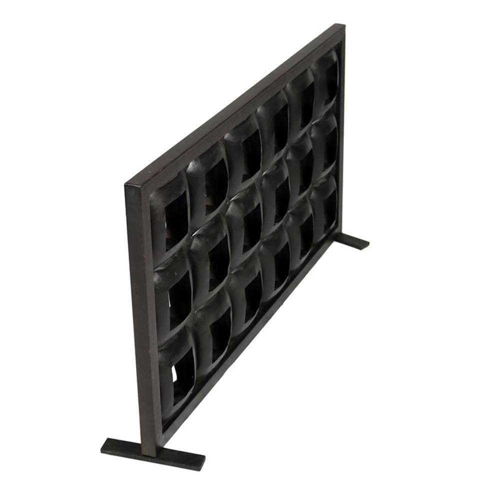 Black Cast Iron Moti Sheridan Devin Candle Holder Screen - Elegant Decorative Candle Stand for Home, Wedding, and Outdoor Decor