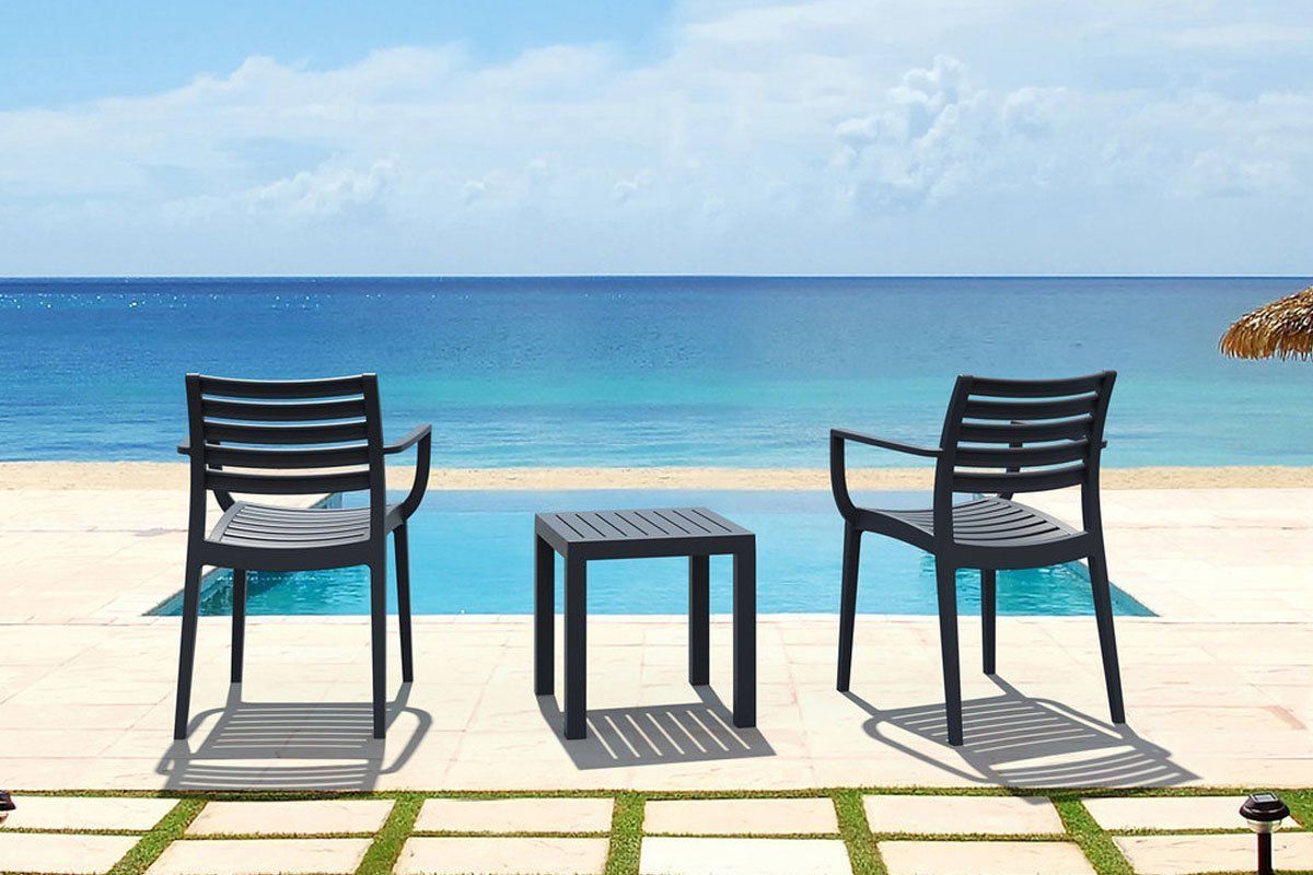 Artemis Outdoor Lounge Chair - Stackable, Weather-Resistant Patio Armchair for Poolside, Garden & Backyard Relaxation