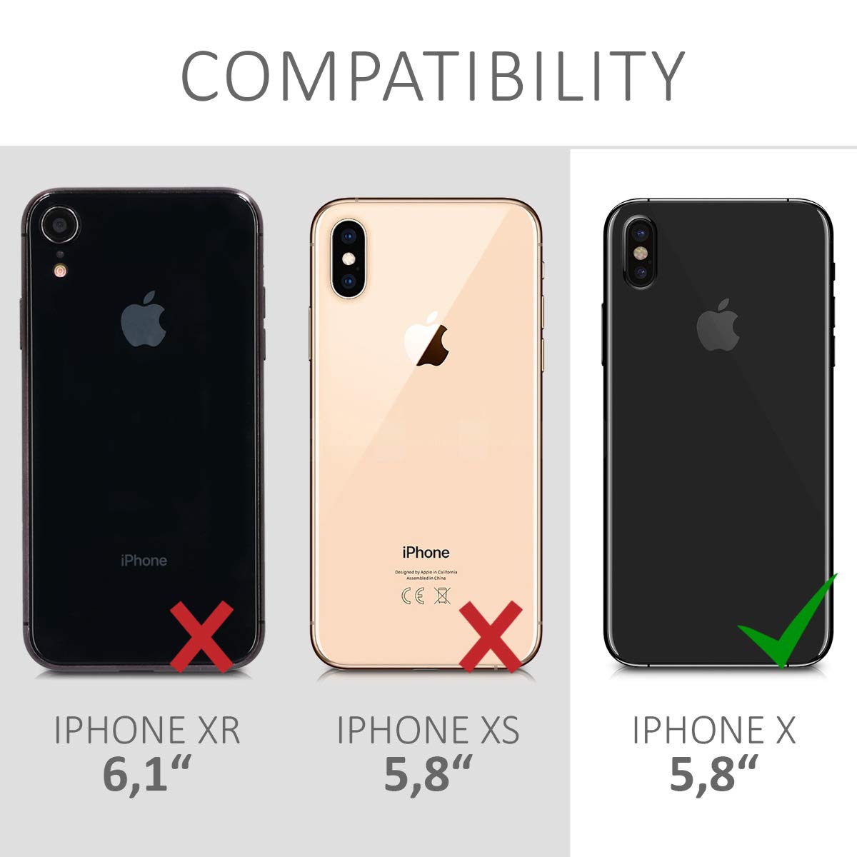 kwmobile TPU Silicone Case for Apple iPhone X - Soft Protective Phone Cover with Premium Finish in Purple Cloud | Perfect for Everyday Use, Work & Travel Protection