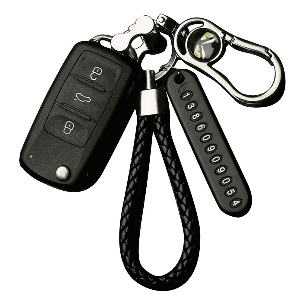 TIEHorse Anti-Lost Phone Number Plate - Durable Car Keychain & Keyring with Customizable ID Tag - Perfect for Travel, Pets, Luggage & Emergency Contact Identification