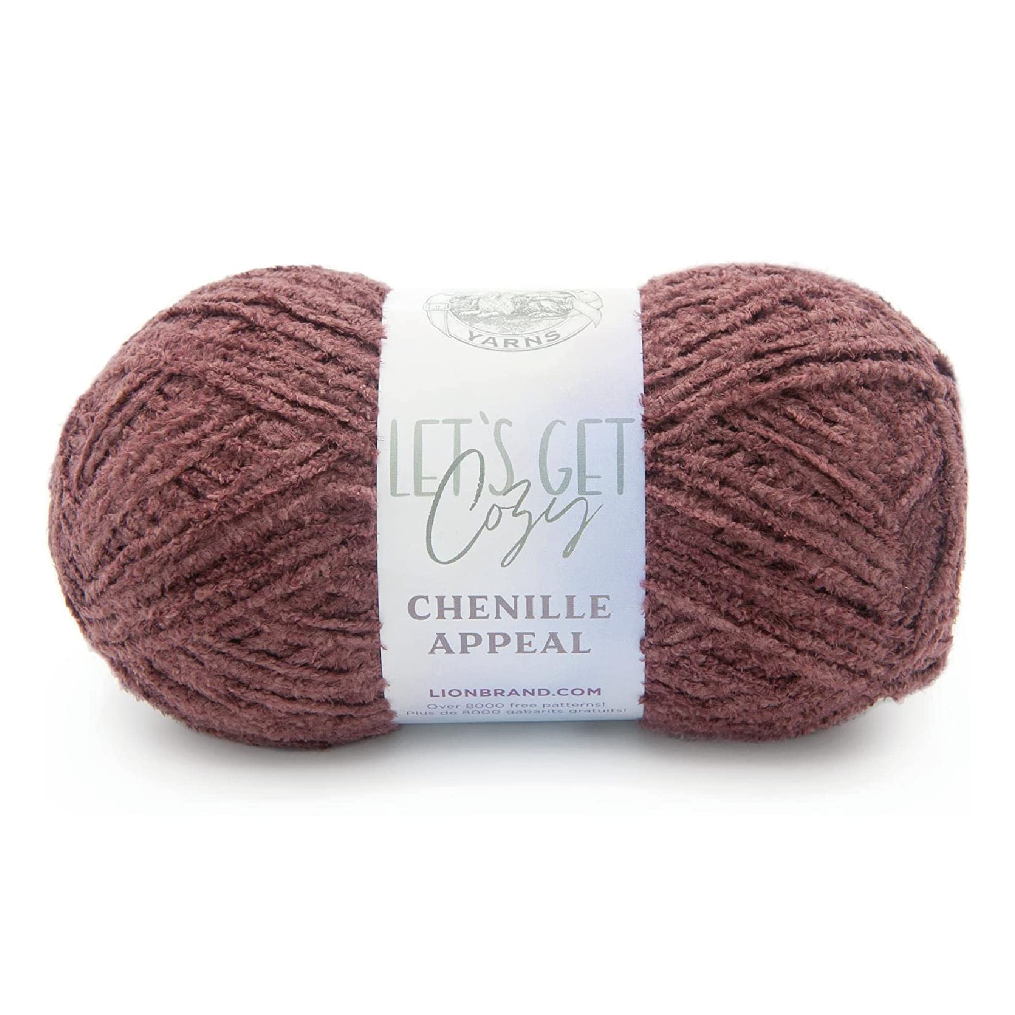 Lion Brand Yarn Chenille Appeal Yarn - Soft & Luxurious Rose Taupe Chunky Knitting Yarn for Blankets, Scarves & DIY Crafts - Perfect for Cozy Home Decor & Handmade Gifts