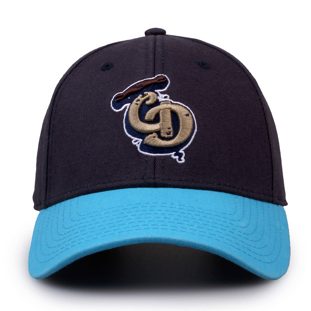 Cork Dorks CD Logo Navy/Teal Structured Twill Baseball Cap - Perfect for Outdoor Activities, Sports & Casual Wear