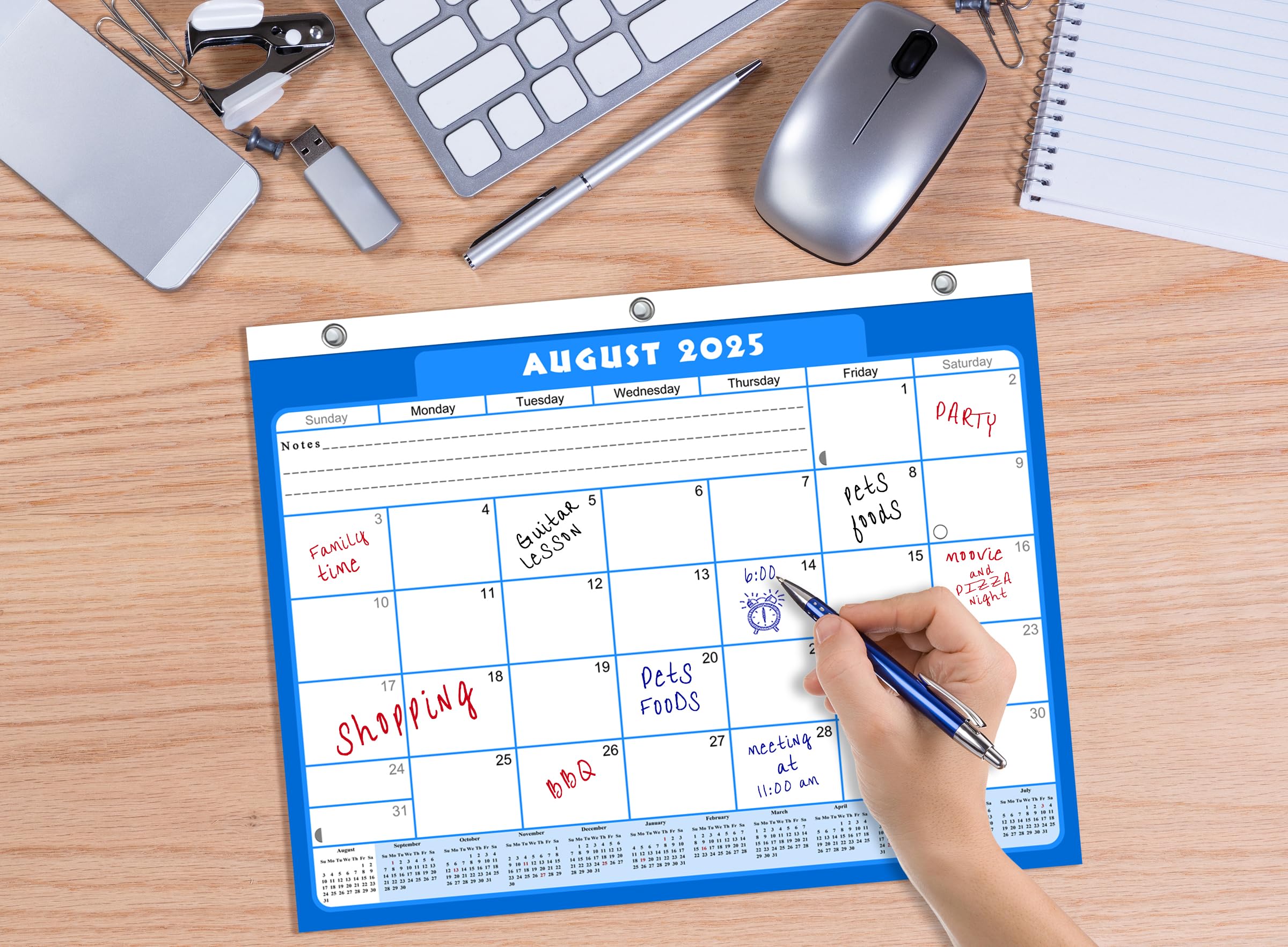2025-2026 Academic Year 12-Month Student Planner | College Calendar for 3-Ring Binder, Desk or Wall | School & Office Supplies | Perfect for High School & University Students | Made in USA | v004