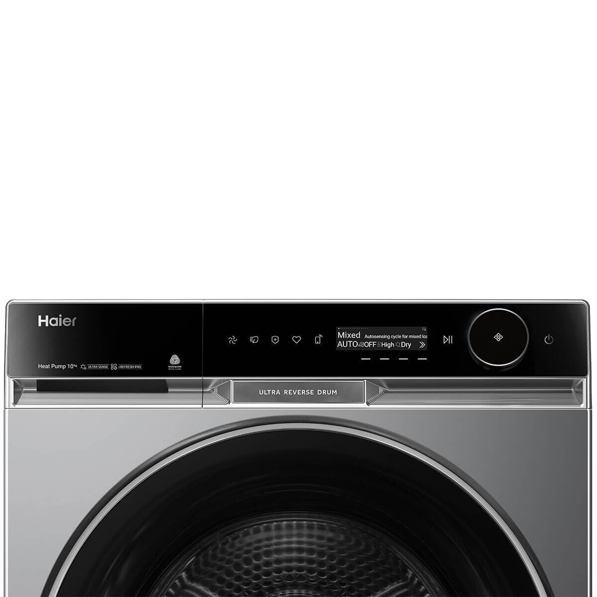 Haier 600 Series 10kg Heat Pump Dryer - Energy Efficient, Dark Finish (Model HDHP10PXB1) for Home Laundry & Large Family Use