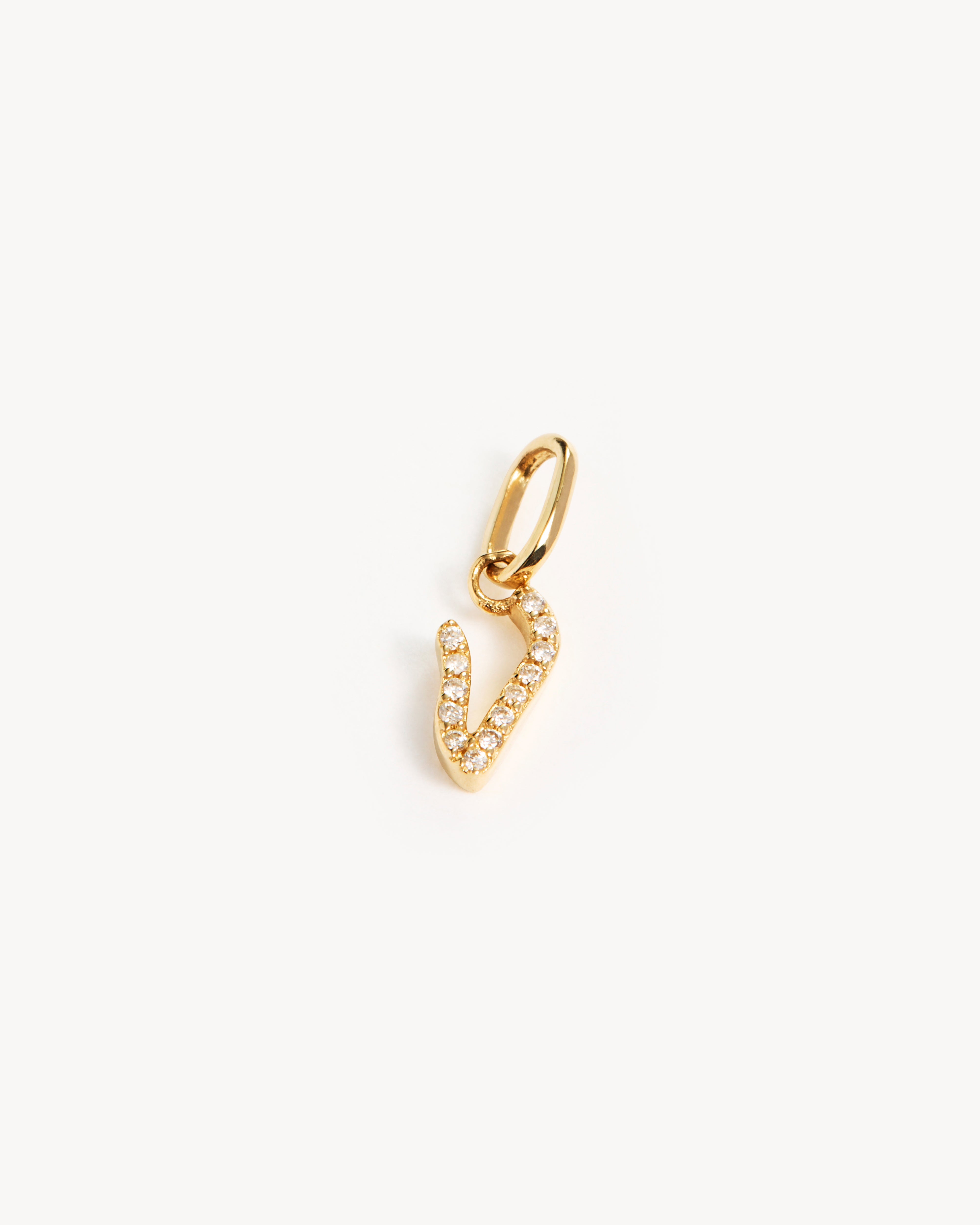 14K Solid Gold Forever Love Diamond Letter Necklace Pendant - Personalized Initial Jewelry Gift for Women, Perfect for Valentine's Day, Anniversary & Special Occasions