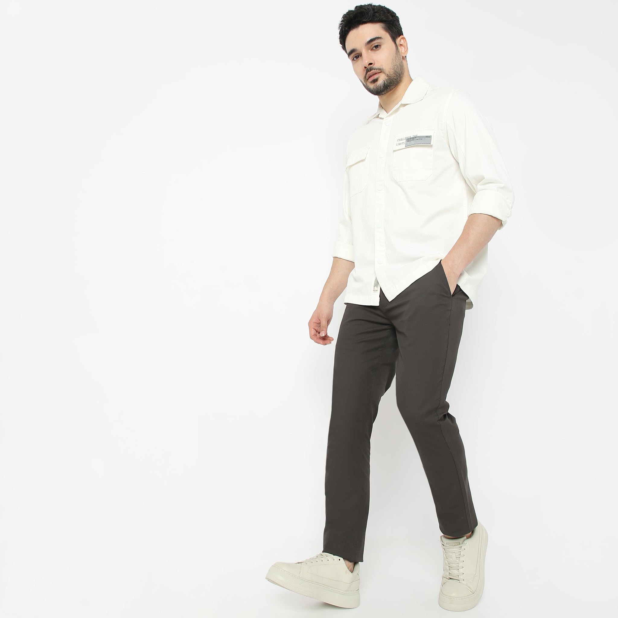 Elemental™ Men's Cotton Chino Pants - Stretch, Durable & Versatile Ankle-Length Casual Trousers for Work & Weekend Wear