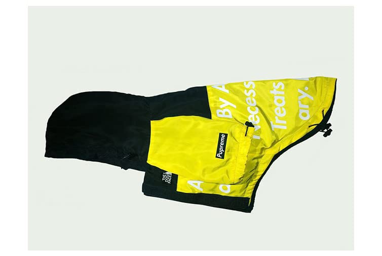 **Waterproof & Windproof Dog Raincoat with Hood - Lightweight Dog Jacket for Small, Medium, Large & XL Dogs (5X-Large, Yellow) - Perfect for Rainy Walks & Outdoor Adventures**