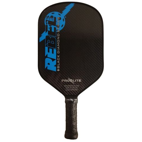 PROLITE Rebel Pro Black Diamond Series Pickleball Paddle - High Performance Carbon Fiber Paddle for Competitive Play & Tournament Use