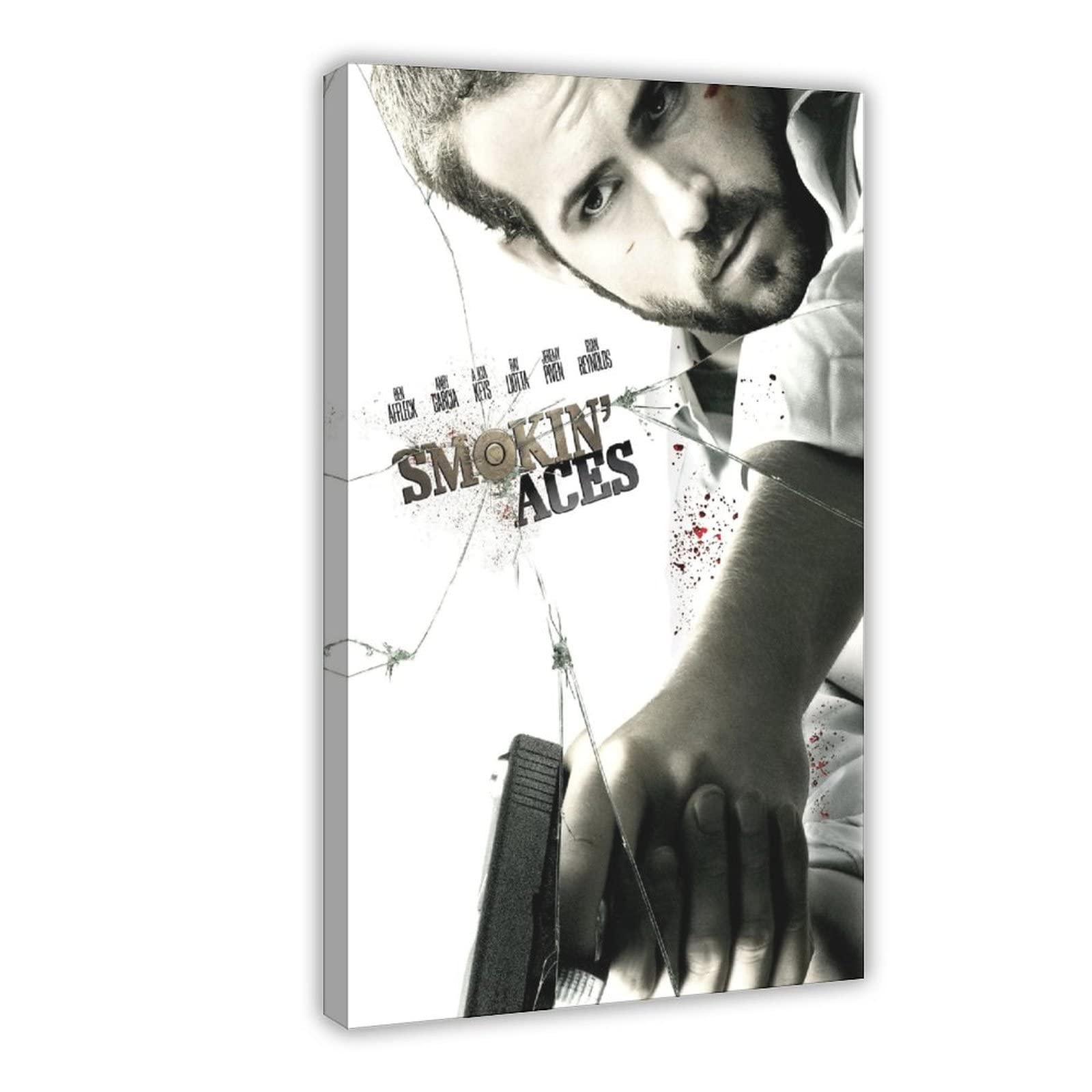 Smokin Aces Movie Poster - 16x24 Inch (40x60cm) Canvas Wall Art for Dorm, Bedroom, Office & Cafe Decor - Perfect Gift for Movie Lovers & Home Theater Enthusiasts