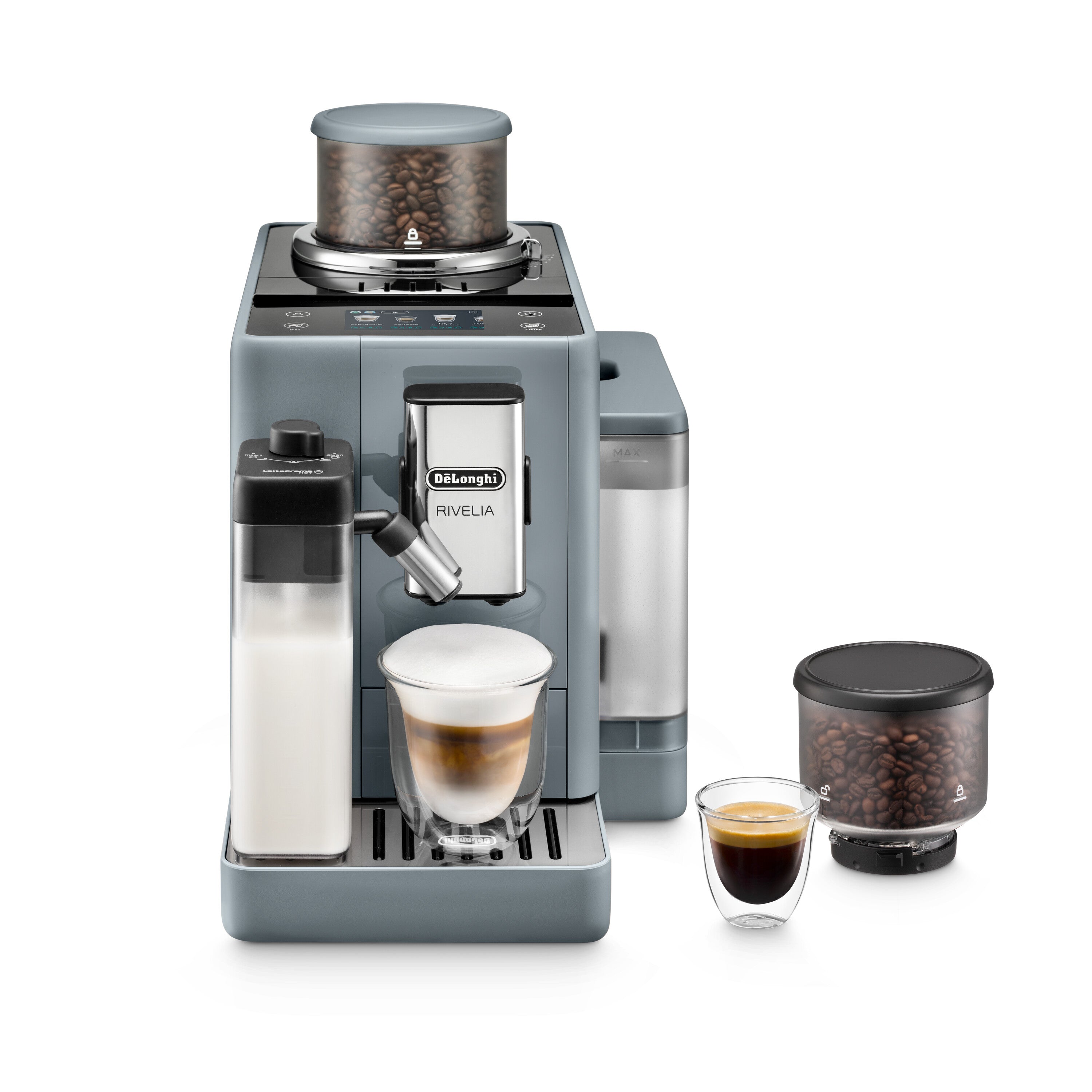 De'Longhi EXAM440.55.G Rivelia Fully Automatic Espresso Coffee Machine with Built-in Grinder - Perfect for Home, Office & Coffee Shop Use