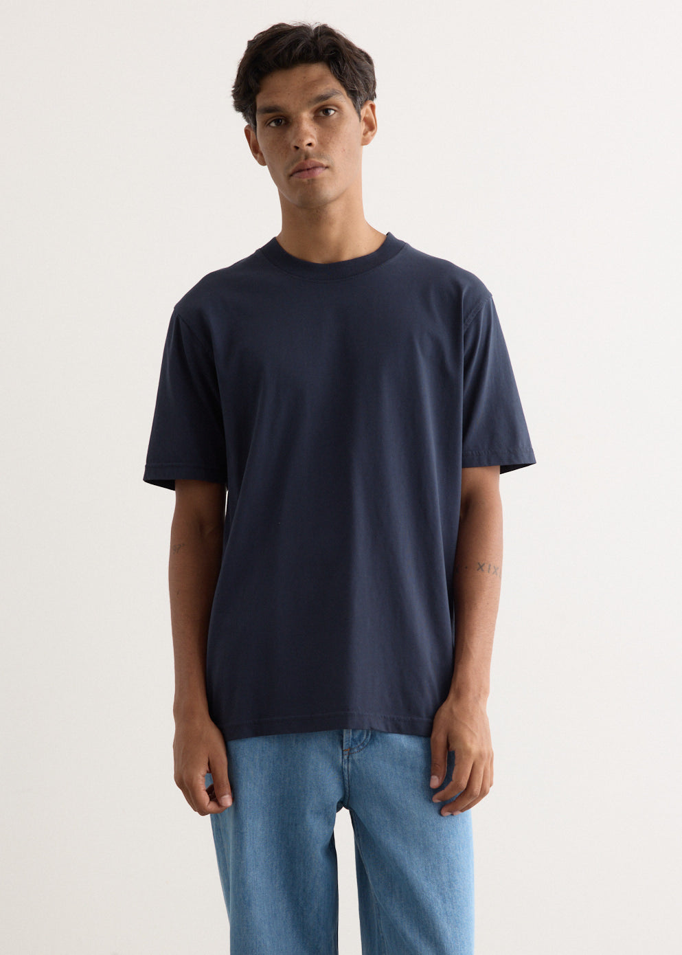 Adam Regular Fit Men's T-Shirt 3209 - Soft Cotton Crew Neck Tee in Navy Blue | Casual Wear, Gym, Layering & Everyday Outfits