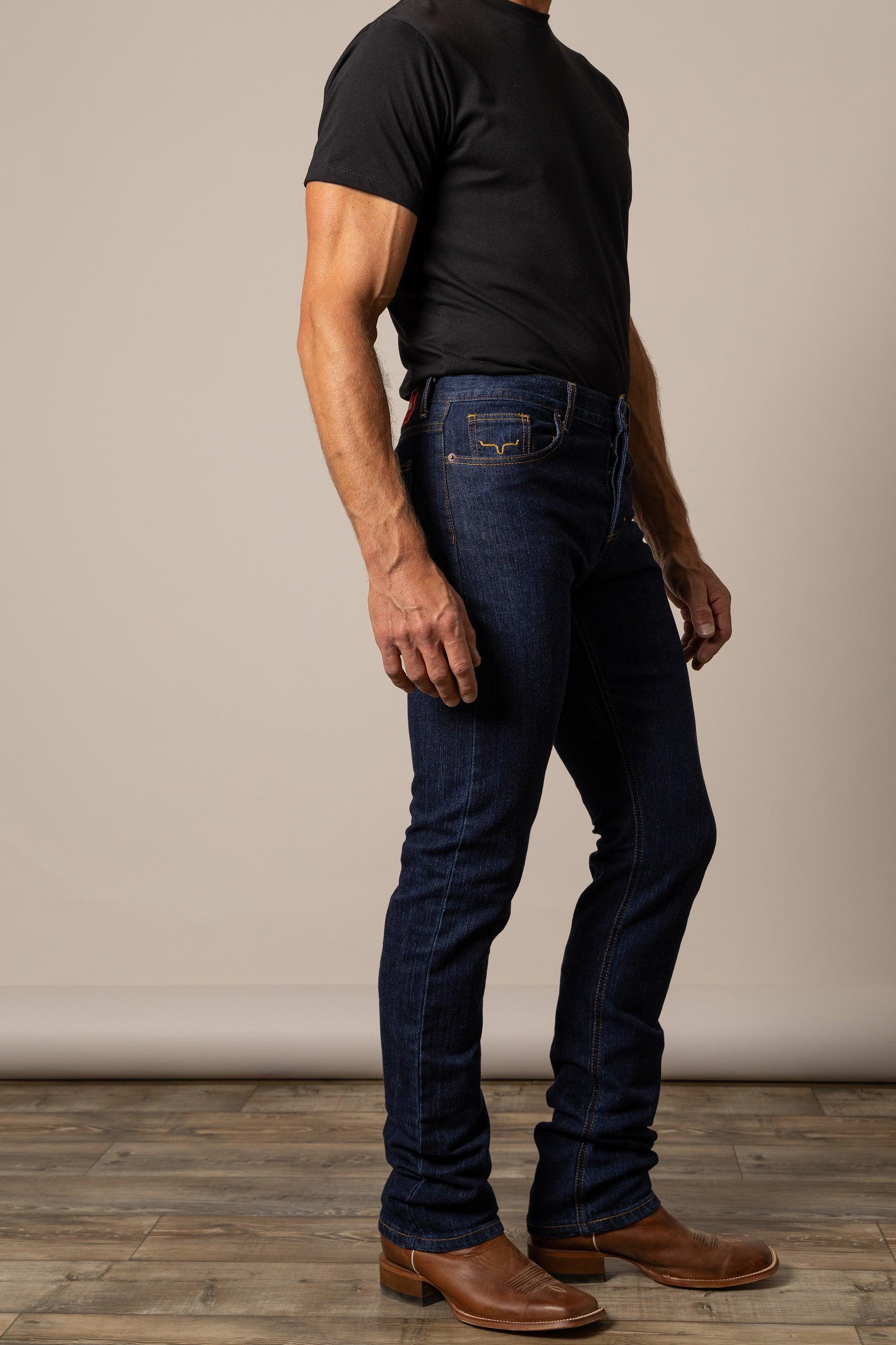 Premium Men's Wayne Blue Jeans - Comfortable Slim Fit Denim Pants for Casual Wear & Everyday Style