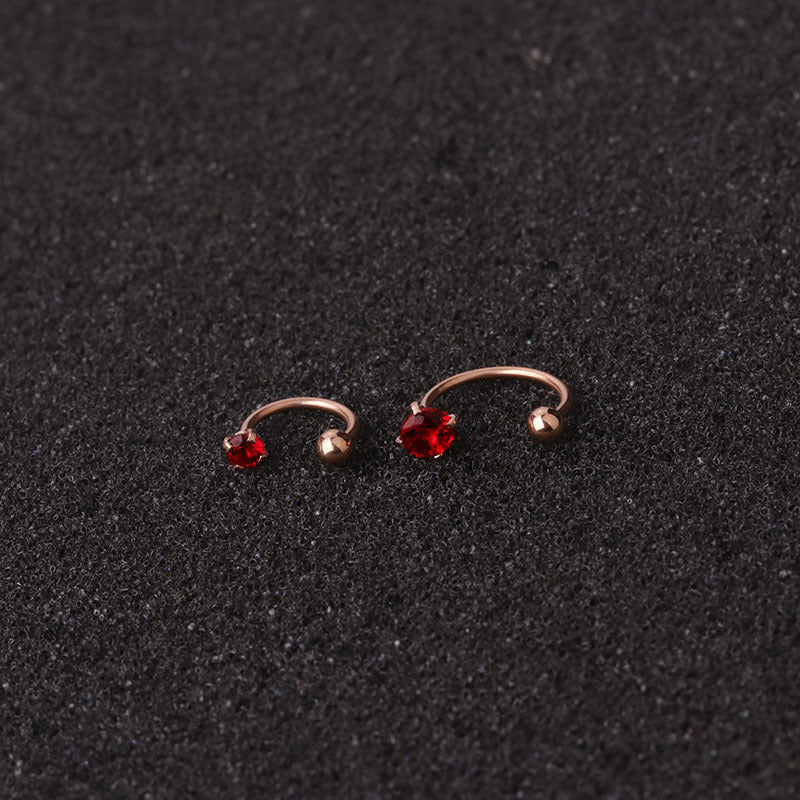 20G Front Back Ear Jacket Earrings CZ Hoop | HSPJ19118 - Elegant Cubic Zirconia Stud & Hoop Set for Women, Perfect for Parties, Weddings & Everyday Wear