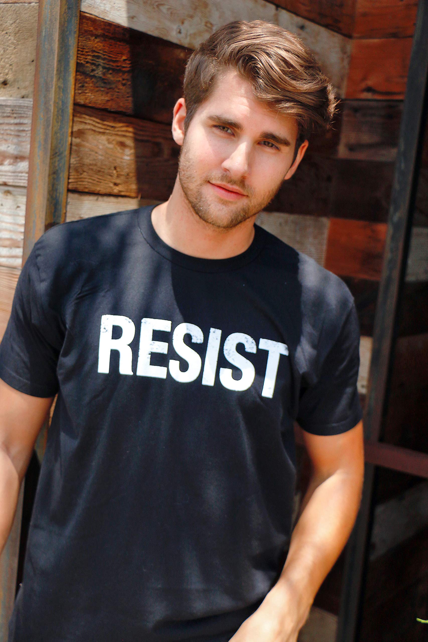 Men's Resist T-Shirts - Political Anti-Authority Protest Tees for Rebel Rallies & Marches - Comfortable Cotton Activist Apparel for Protests & Social Justice Events