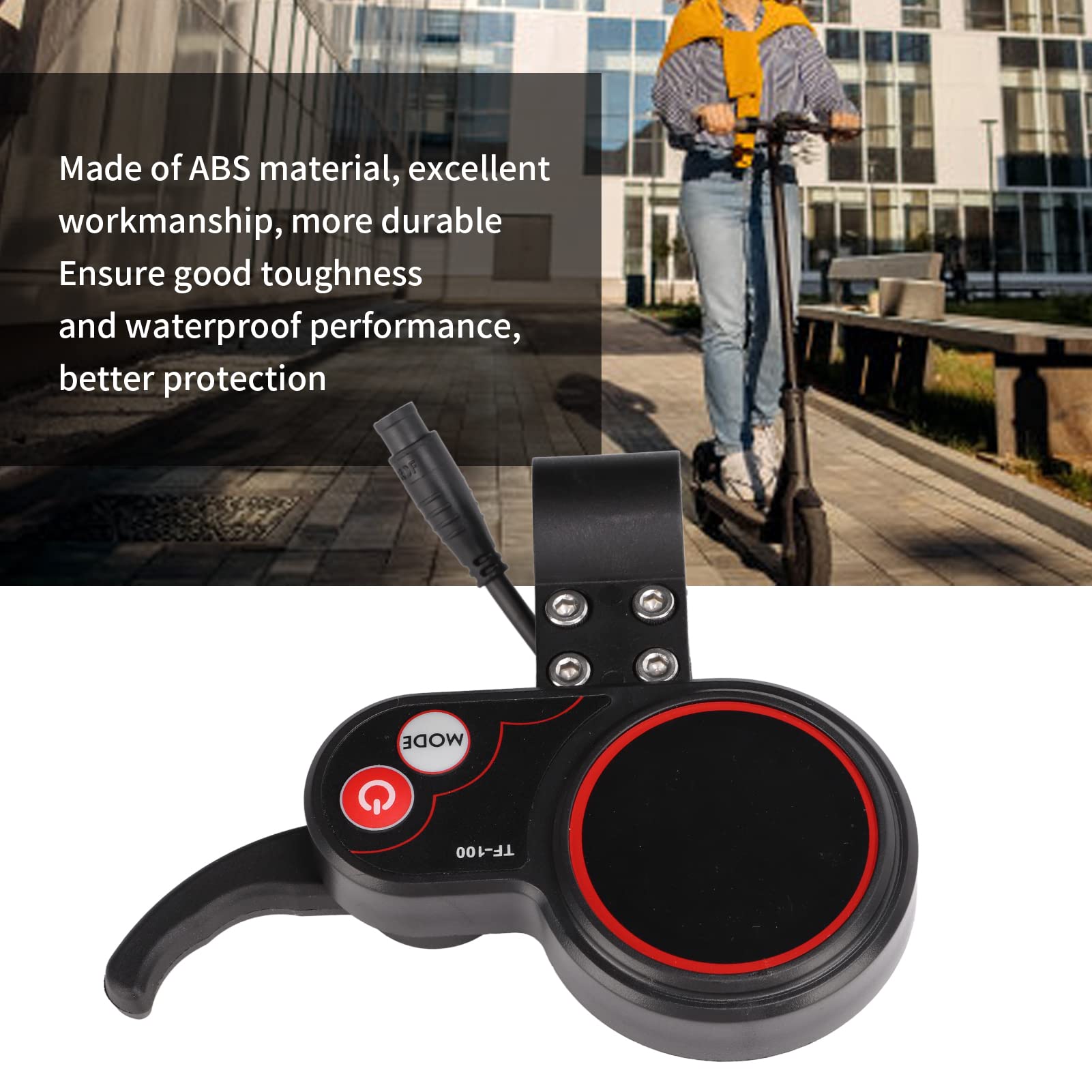 48V LED Display Thumb Throttle 6-Pin TF-100 for Electric Skateboard & Scooter - Perfect for Speed Control & Smooth Riding Experience