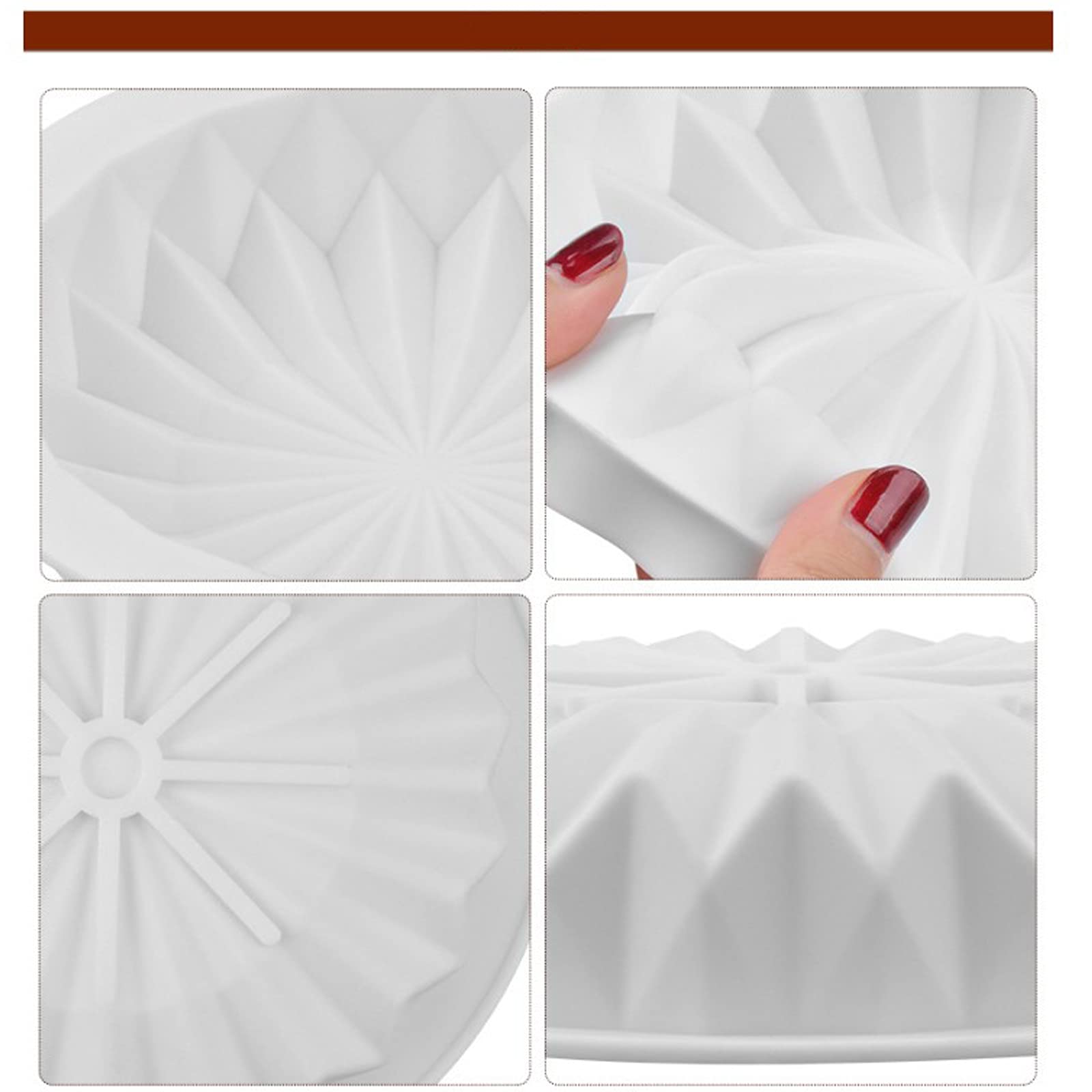 Non-Stick 19.5cm Silicone Round Cake Pan - Perfect for Baking Birthday Cakes, Brownies, Pastries, Bread, Pies & Chiffon Cakes | Flower Design Bakeware for Home Bakers & Party Desserts