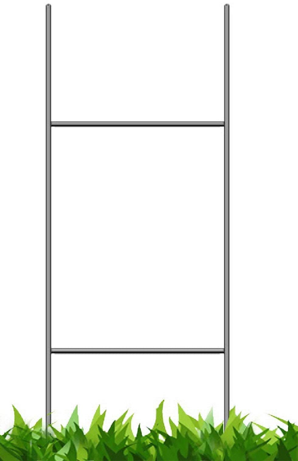 30x10 Inch Double H-Frame Metal Stakes - Pack of 100 for Corrugated Signs, Sign Boards & Displays | Heavy Duty Signage Stakes for Outdoor Advertising, Yard Sales & Construction Sites | Same Day Shipping