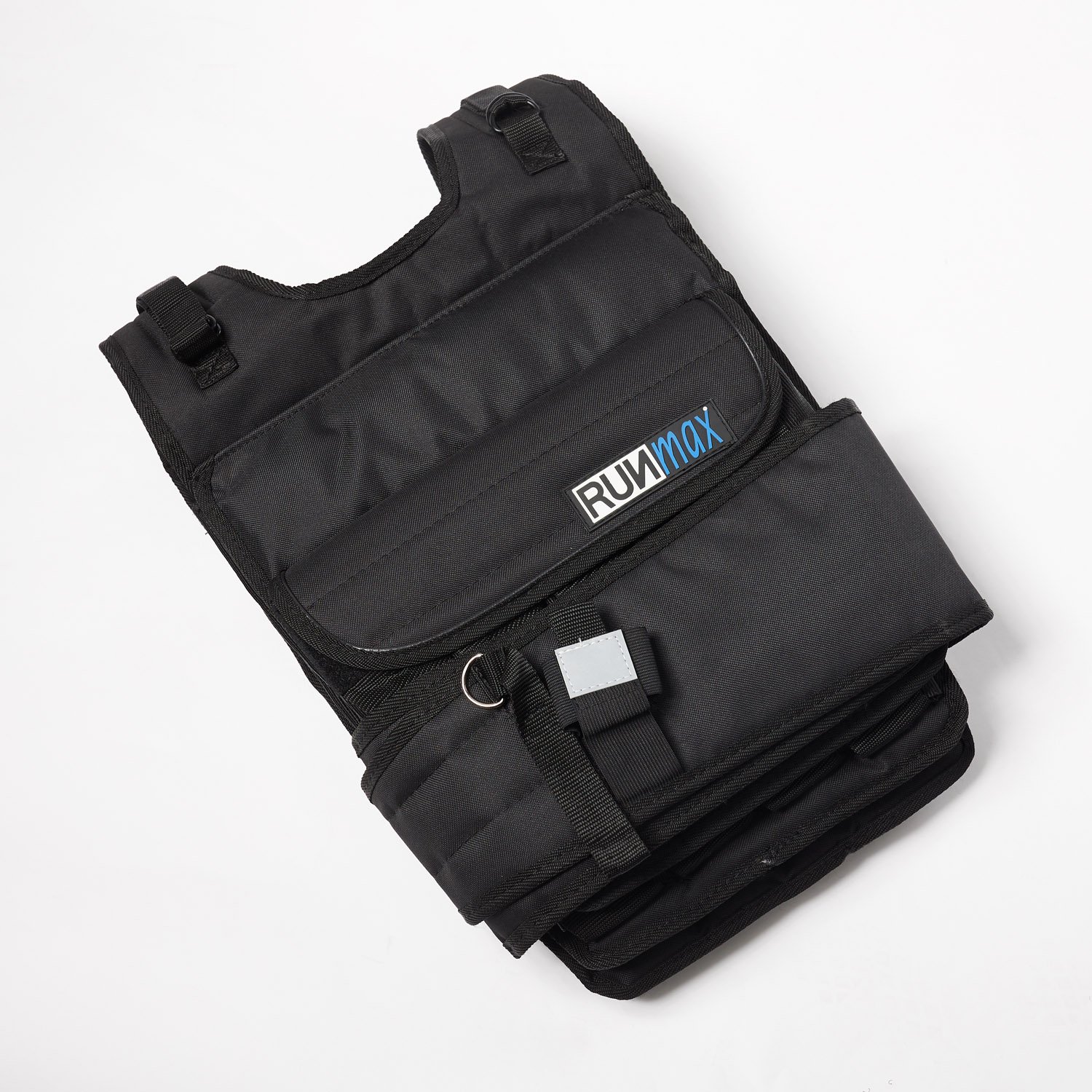 RUNmax 20LBS - 150LBS Adjustable Weighted Vest with Shoulder Pads for Men & Women - Strength Training, Running, Hiking & CrossFit Workouts (60LBS with Shoulder Pads)