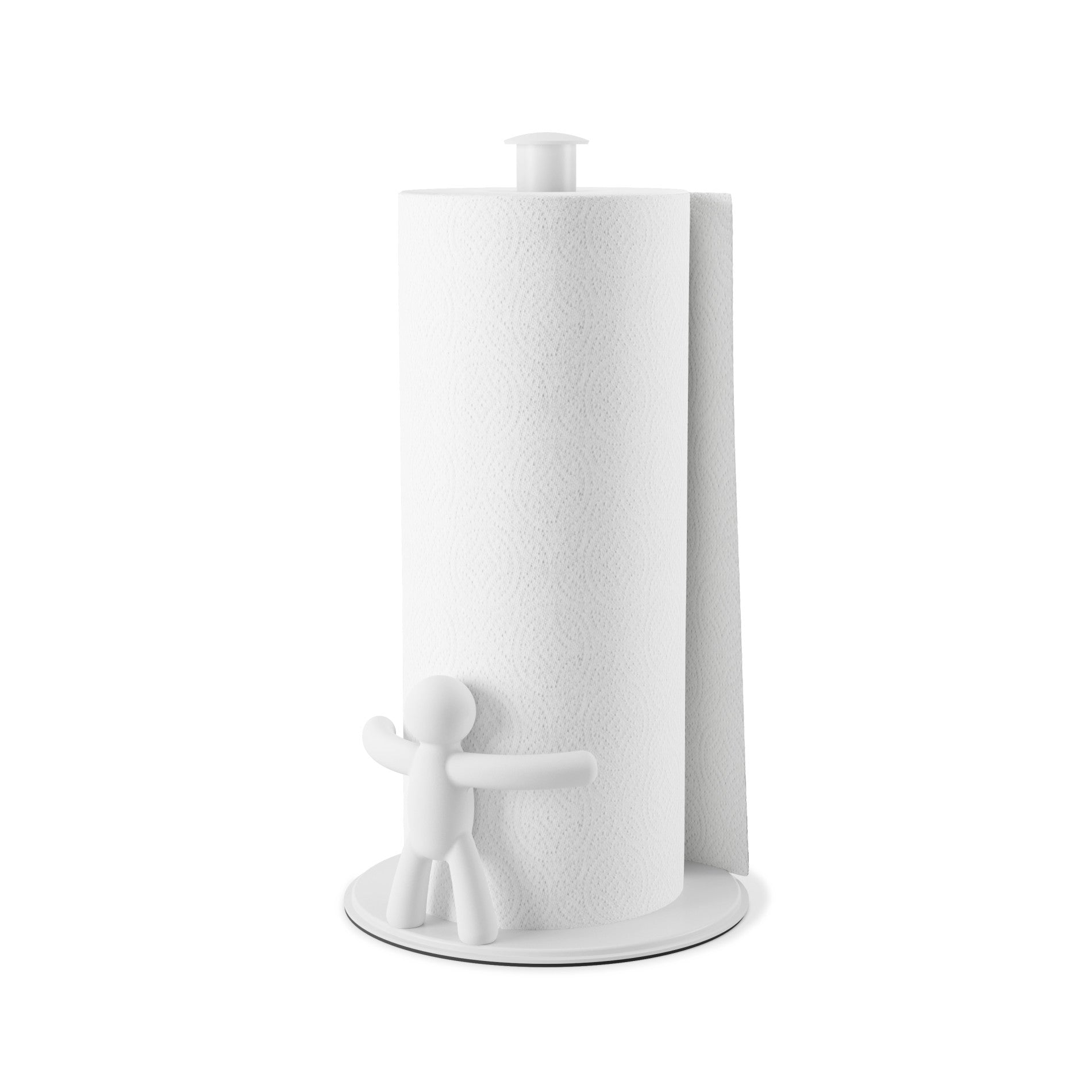 Stainless Steel Buddy Paper Towel Holder - Wall Mount or Under Cabinet - Perfect for Kitchen, Bathroom & Office Organization