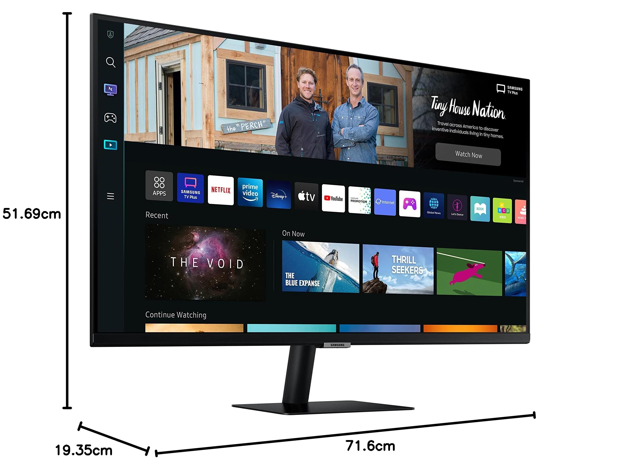 Samsung Smart Monitor M5 32 Inch Full HD Display - All-in-One Screen for Entertainment & Work (Model LS32BM502EUXEN) - Perfect for Home Office, Streaming, and Productivity