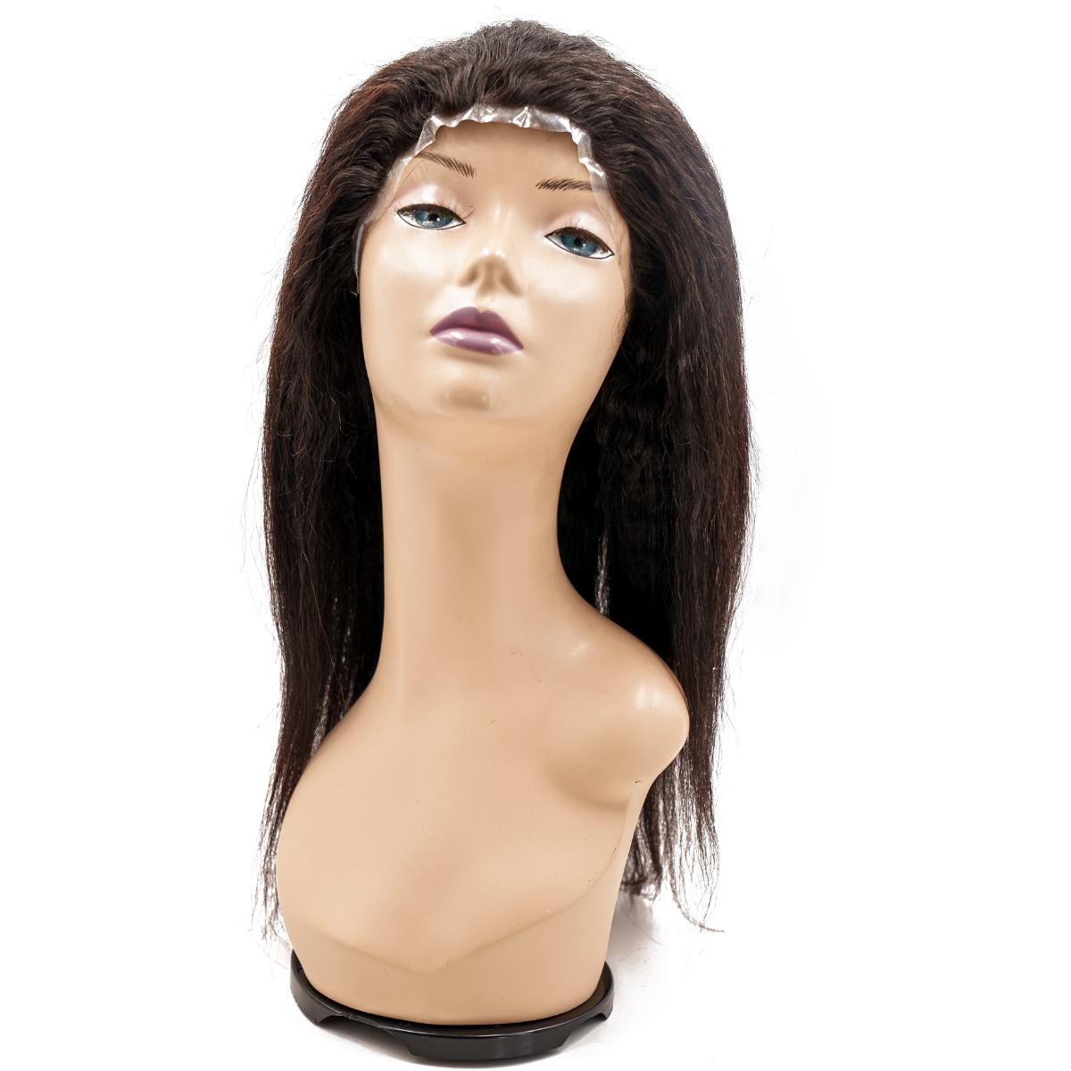 Kinky Straight Skin Top Polyurethane Medical Wig for Women - Natural Look & Comfortable Fit - Perfect for Hair Loss, Chemotherapy, Alopecia & Daily Wear