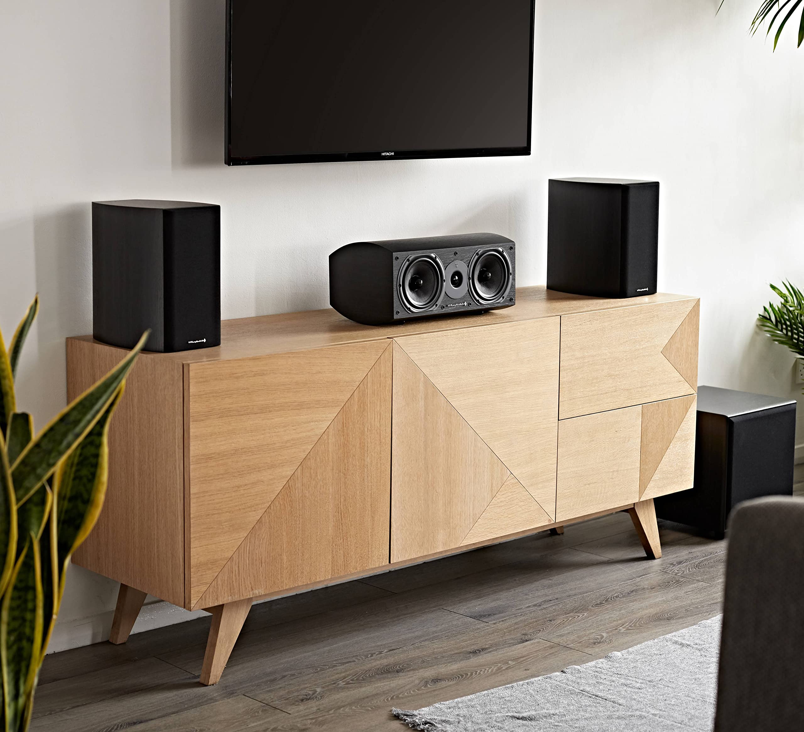 Wharfedale Diamond 9.CS Center Channel Speaker - Premium Black Home Theater Sound System for Movies & Music