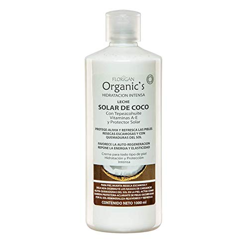 Florigan Solar de Coco Protective Face & Body Lotion Cream - 1 Liter (3 Pack) | SPF Moisturizer for Sun Protection, Dry Skin Care & After Sun Relief - Perfect for Beach, Pool & Outdoor Activities