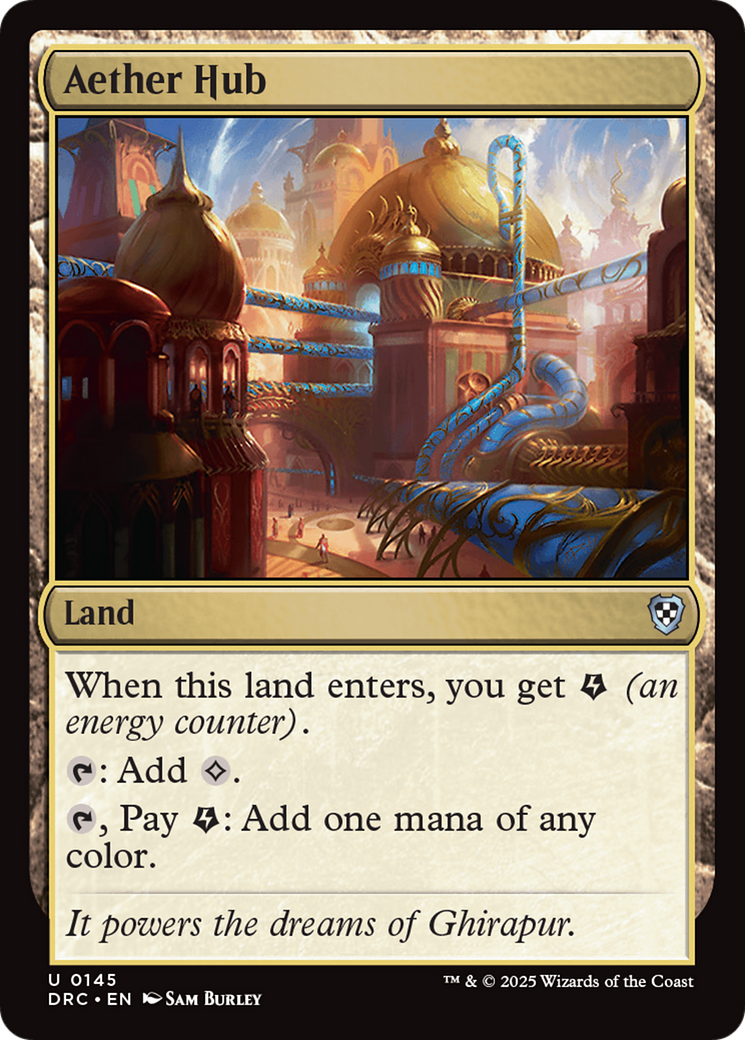 Aether Hub [Aetherdrift Commander] - Premium MTG Commander Deck Accessory for Magic: The Gathering Players - Perfect for Game Nights & Tournaments