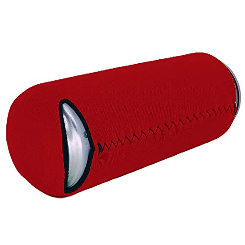 Bite Me Shark Slim Can Cooler - Insulated Can Holder for Beer & Soda (Red, 1-Pack) - Perfect for Beach Parties, BBQs & Outdoor Adventures