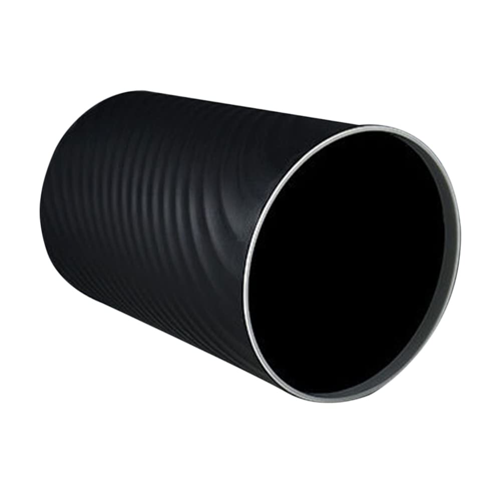 Modern European Style Round Trash Can - Black Kitchen Wastebasket & Bedroom Garbage Bin for Office, Home, and Bathroom Use