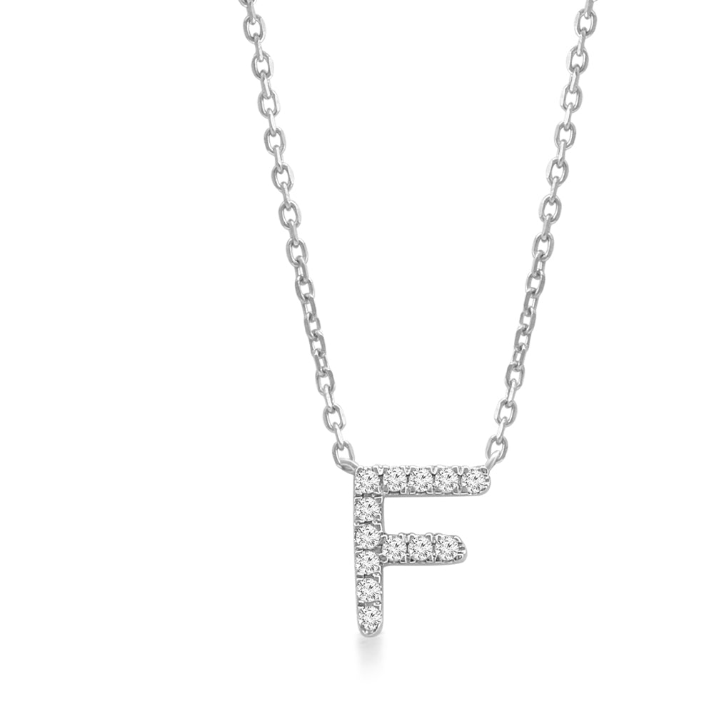 14K Yellow Gold Diamond Initial Charm Necklace - Personalized Classic Jewelry for Women | Perfect Gift for Birthday, Anniversary & Valentine's Day