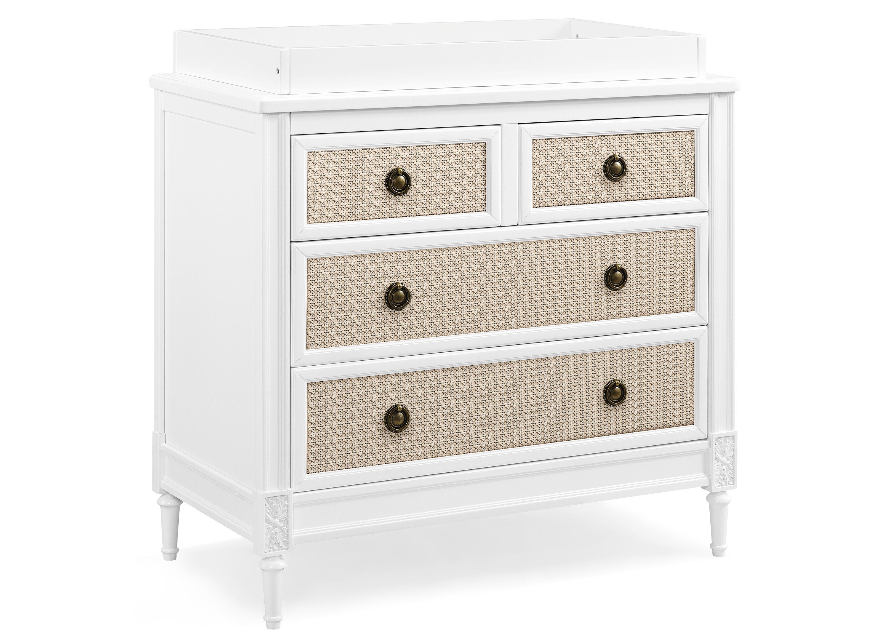 Madeline 4 Drawer Dresser with Changing Top & Interlocking Drawers - Nursery Baby Changing Table & Kids Bedroom Storage Solution