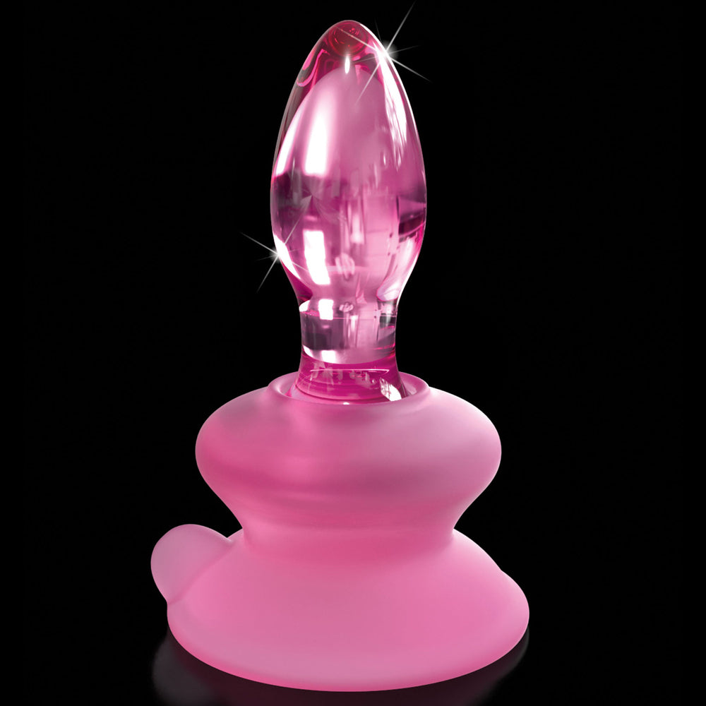 Icicles No. 90 Mini Glass Anal Plug with Suction Cup - Smooth Comfortable Design for Beginners & Advanced Users - Perfect for Sensual Play & Couples Intimacy