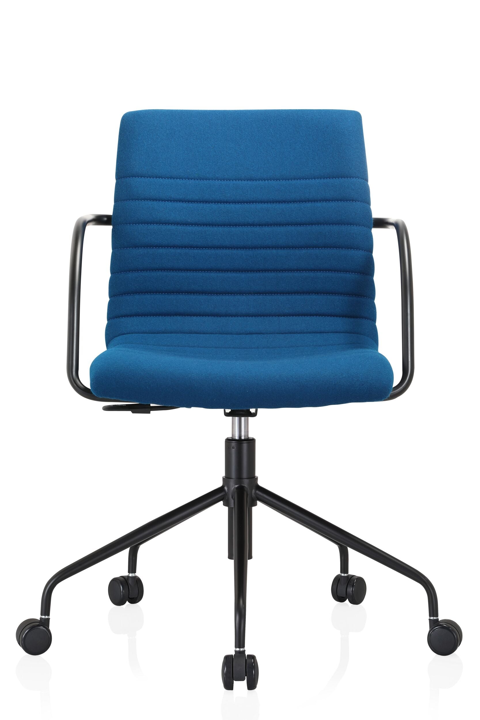 Akiko Mid Back Cashmere Office Chair - Ergonomic Desk Chair with Lumbar Support, Soft Blue Fabric for Home & Office Workspace
