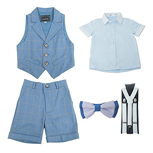 Shirts+vests+shorts+bowtie+suspender