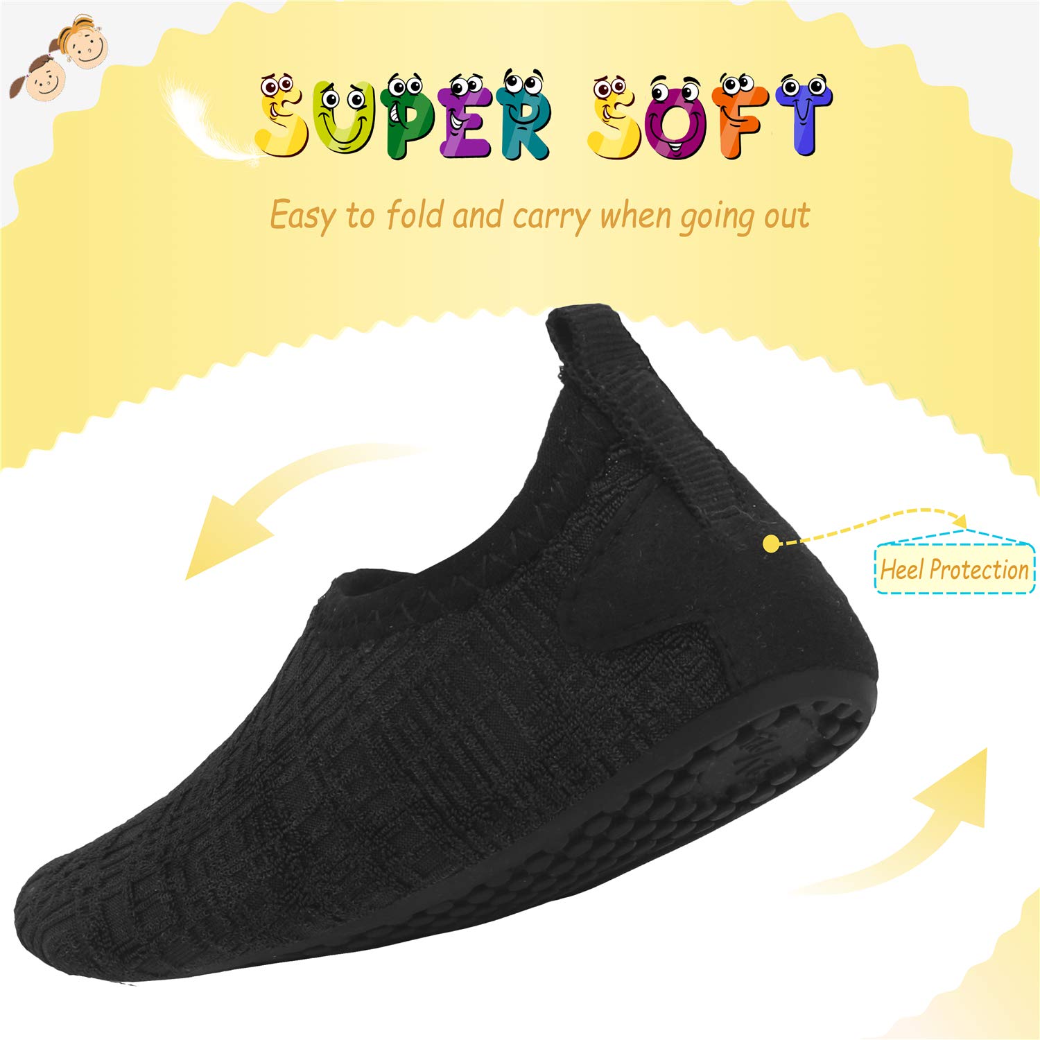 Storeofbaby Quick Dry Baby Water Shoes for Boys & Girls - Barefoot Aqua Socks for Swim, Beach, Pool & Outdoor Adventures
