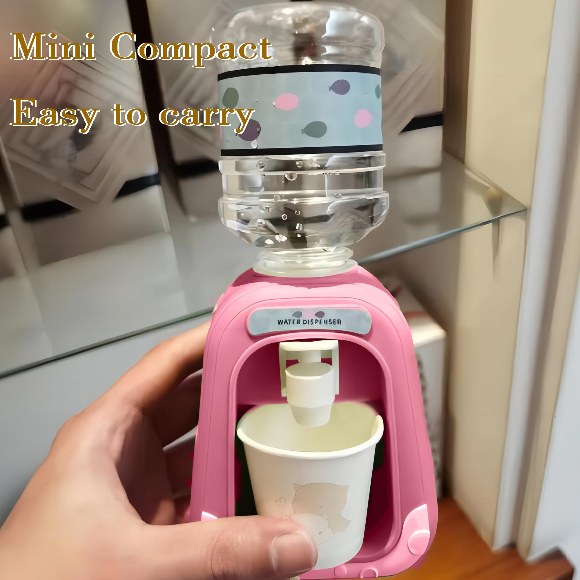 Micellar Water Dispenser - Mini Makeup Remover Container & Fun Simulation Kitchen Toy for Family Play (Pink) | Perfect for Beauty Routines, Kids Playtime & Home Decor