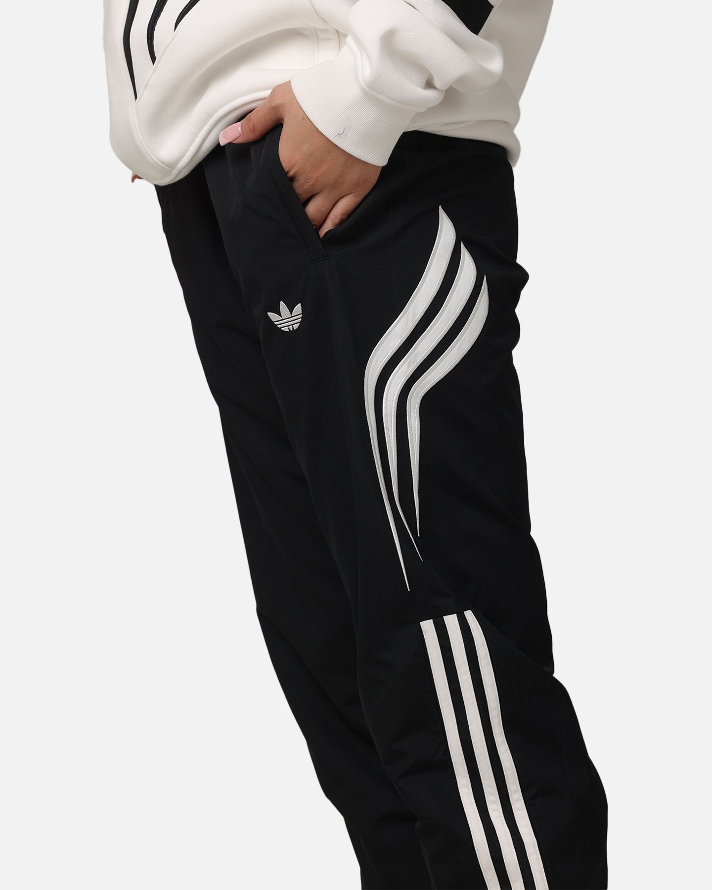 Adidas Q3 Atlanta Track Pants for Men - Black Athletic Jogger Pants with Comfort Fit & Stretch Fabric - Perfect for Running, Gym Workouts & Casual Wear