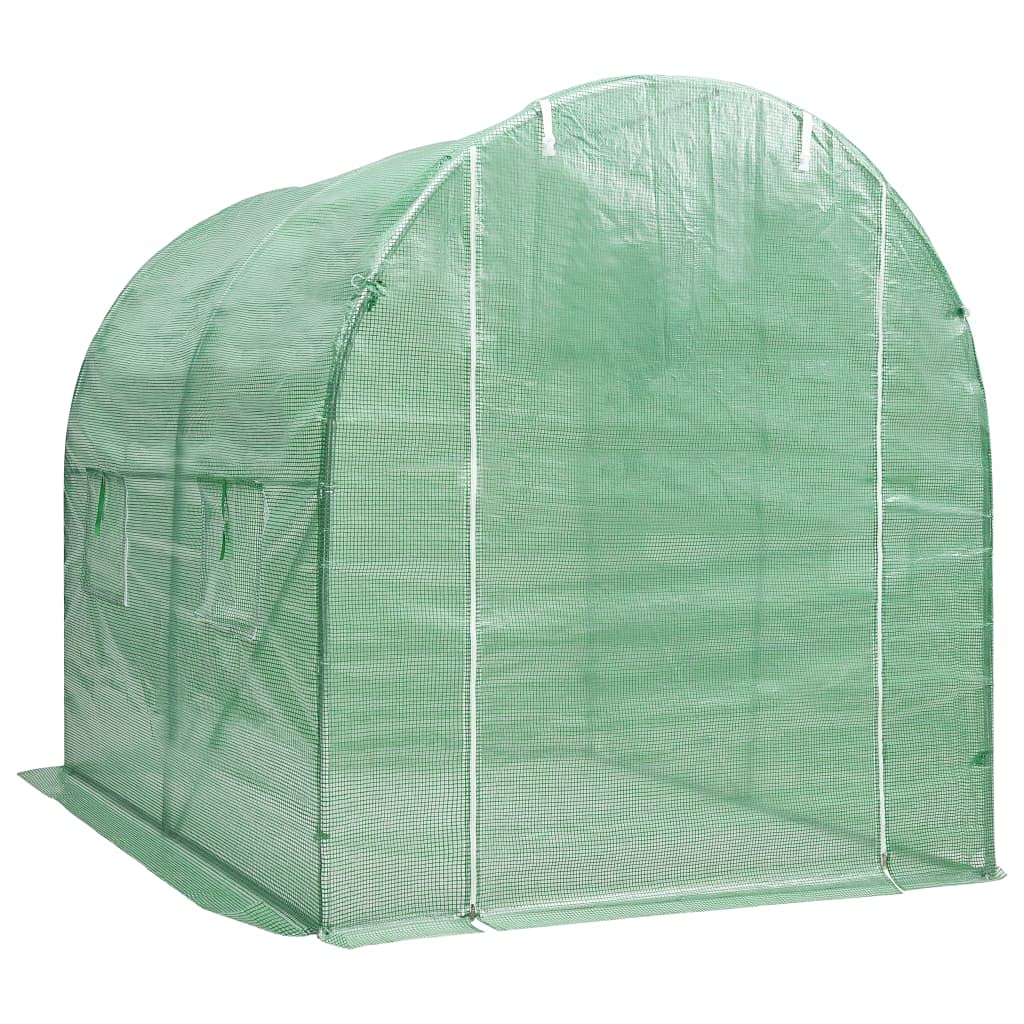 Walk-in Greenhouse Tent for Outdoor Gardening - 43.1 ft² Plant Canopy with Roll-Up Entry Doors & Side Windows (78.7
