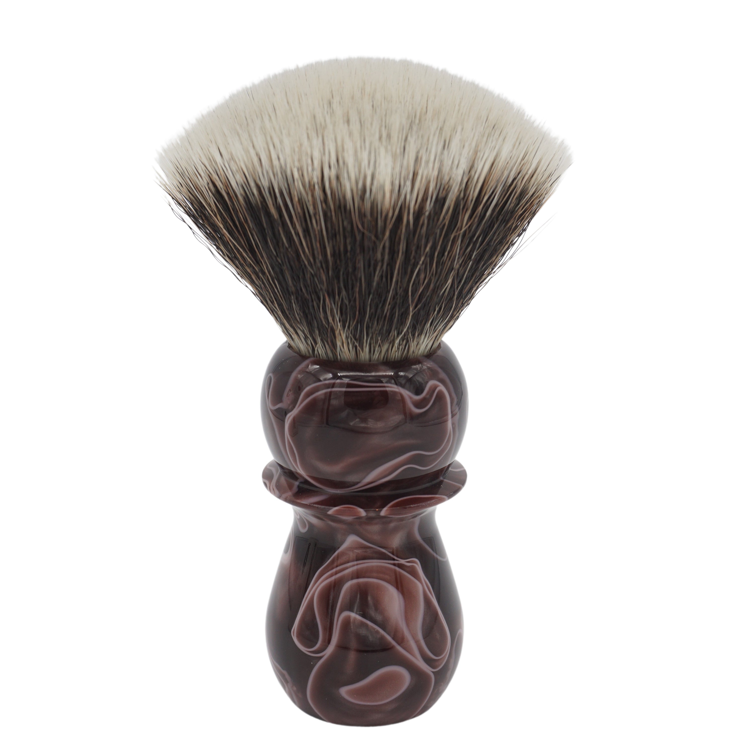 AP Shave Co. 26mm G5C Synthetic Shaving Brush - Premium Soft Bristles for Men, Brown Handle - Perfect for Wet Shaving & Beard Care Routine