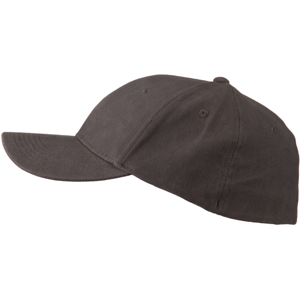 Stretch Heavy Weight Brushed Cotton Fitted Cap for Men - Charcoal Grey, Size L-XL | Comfortable Baseball Hat for Outdoor Sports, Running & Casual Wear