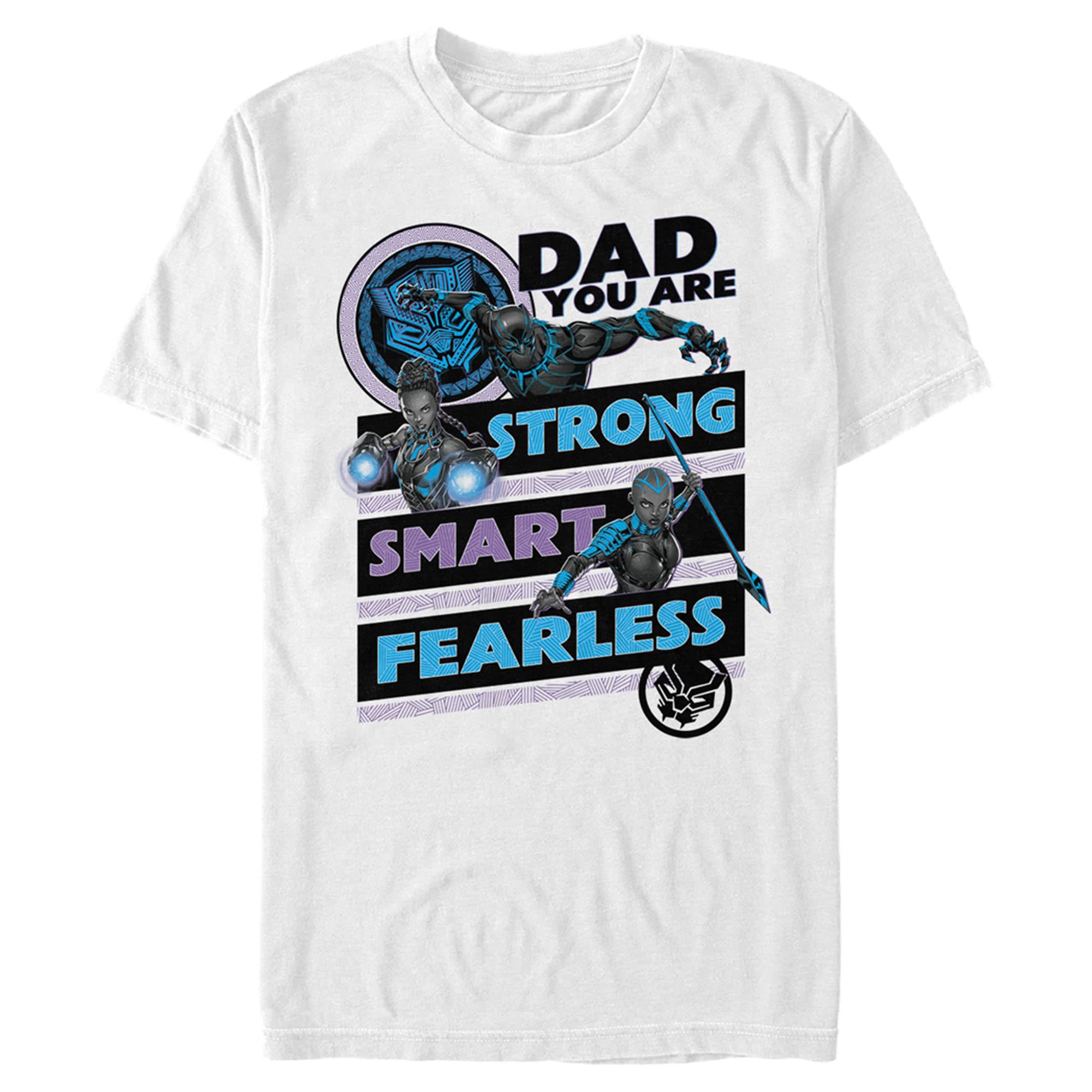 Marvel Black Panther T-Shirt for Men - Strong Smart Fearless Graphic Tee | Superhero Apparel for Dad, Gifts & Casual Wear