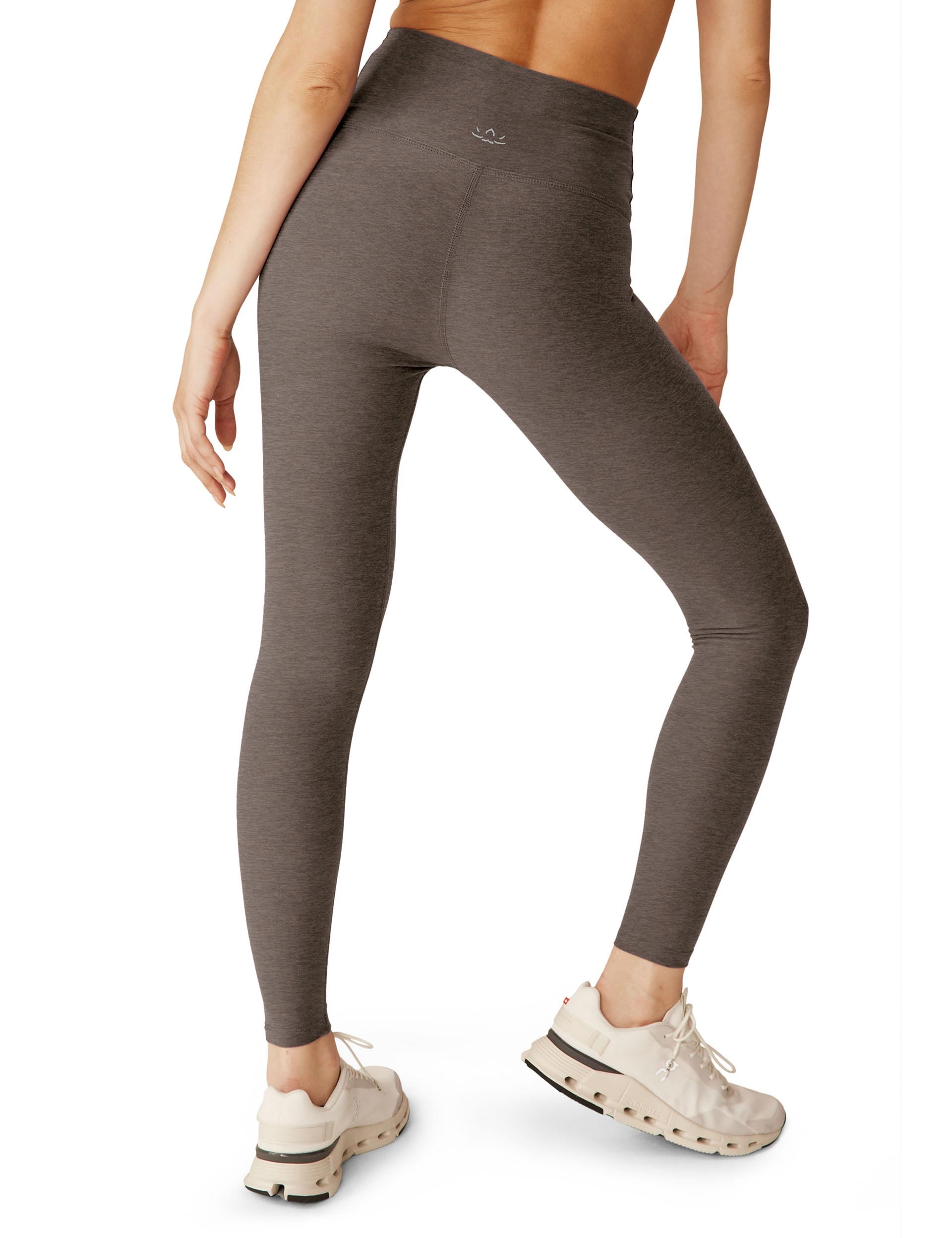 Spacedye Caught In The Midi High Waisted Leggings - Soft Umber Heather | Women's Yoga Pants for Workout, Lounge & Everyday Wear