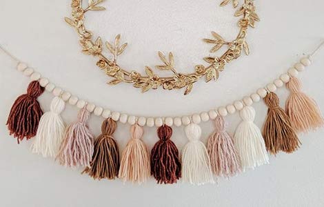 3mm 110Yards Natural Macrame Cotton Cord with Wooden Beads, Rings & Sticks - DIY Knitting Crafts, Wall Hanging, Plant Hangers, Home Decor - Perfect for Handmade Jewelry, Boho Home Decor & Gift Making